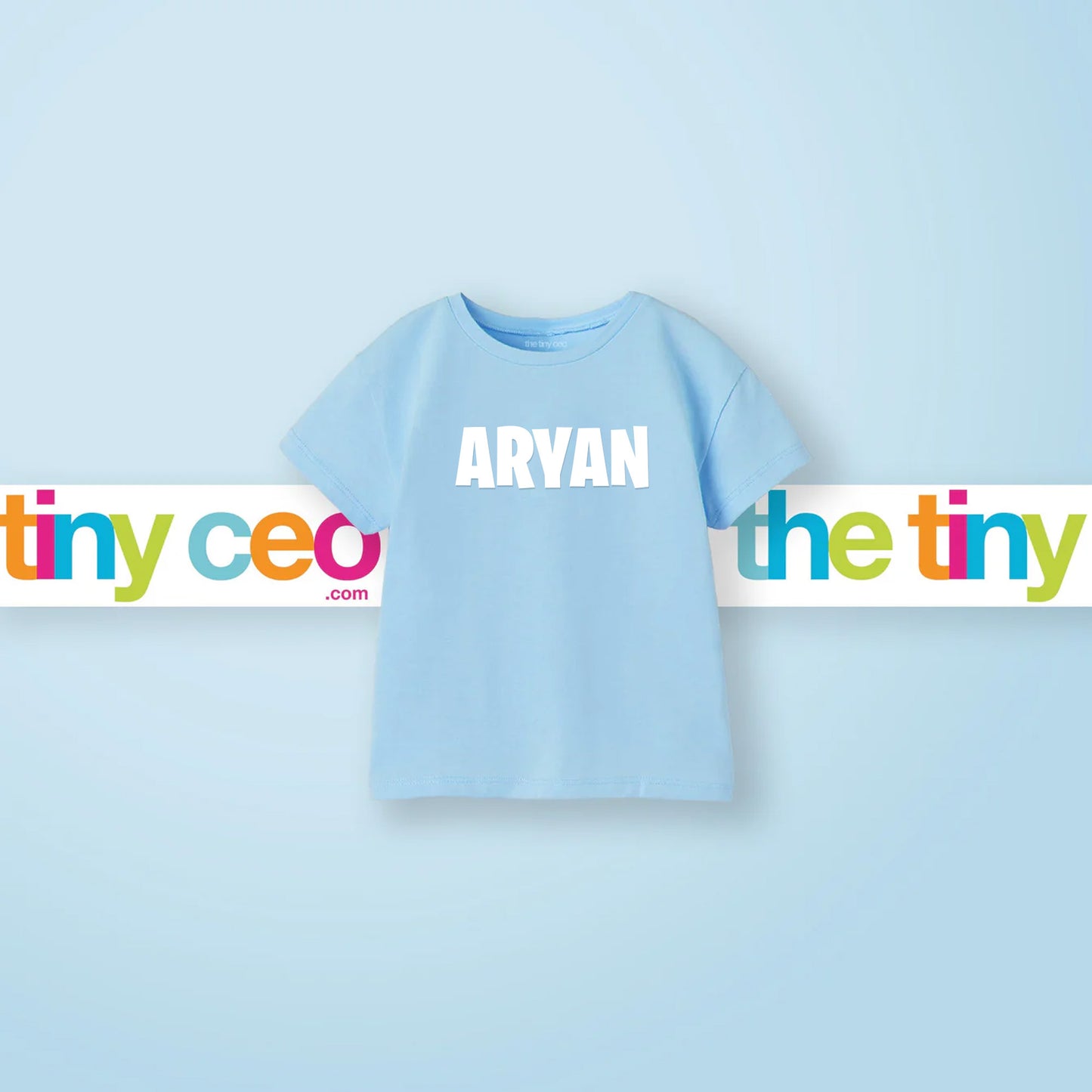 Customized Baby T-Shirt (0-6 Yrs) - Baby Blue