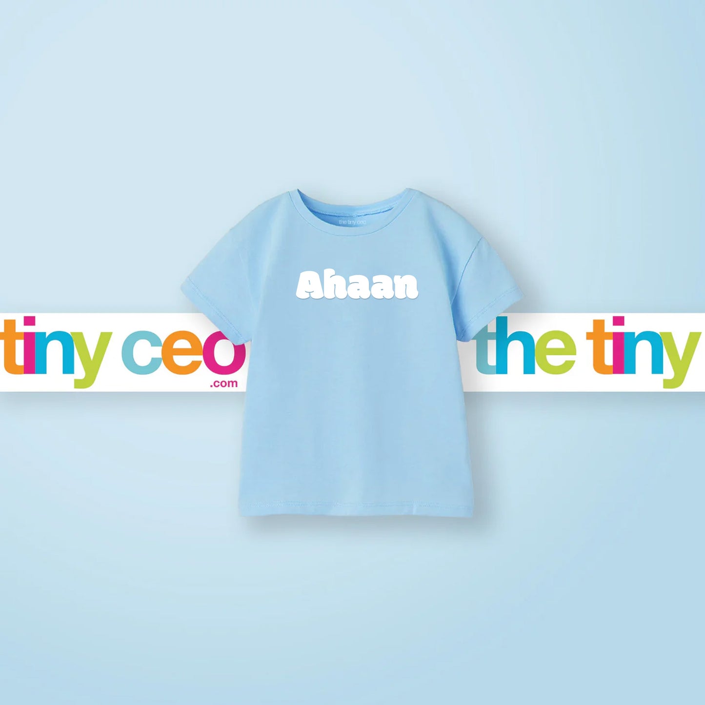 Customized Baby T-Shirt (0-6 Yrs) - Baby Blue