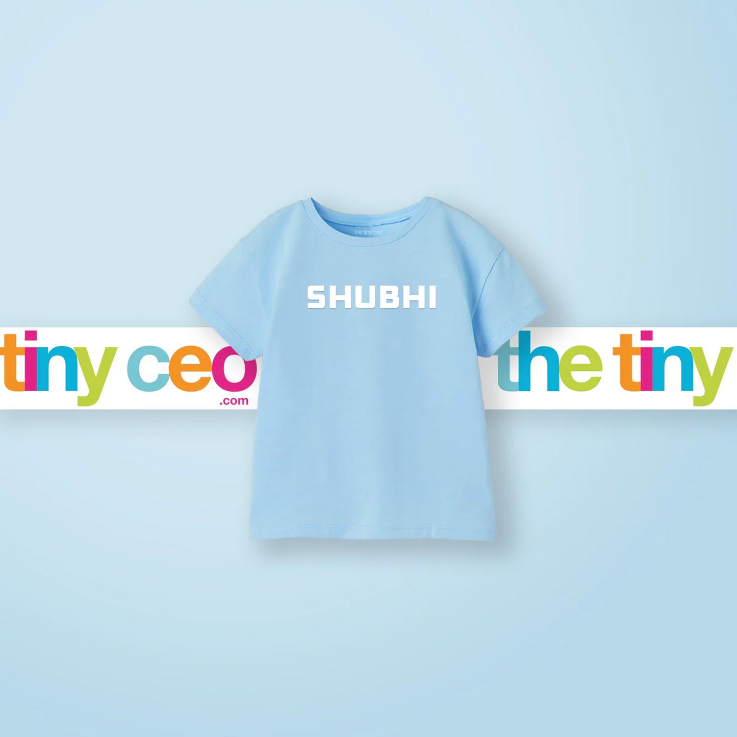 Customized Baby T-Shirt (0-6 Yrs) - Baby Blue